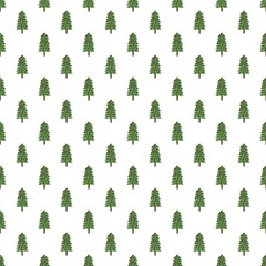 Christmas trees pattern pixel art. Seamless pattern. Pixel art Christmas trees pattern. 