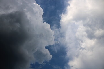Dark sky and dramatic black cloud before rain
