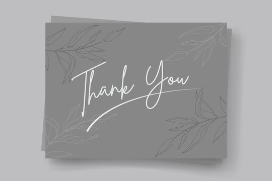 Thank you card design on a flower theme