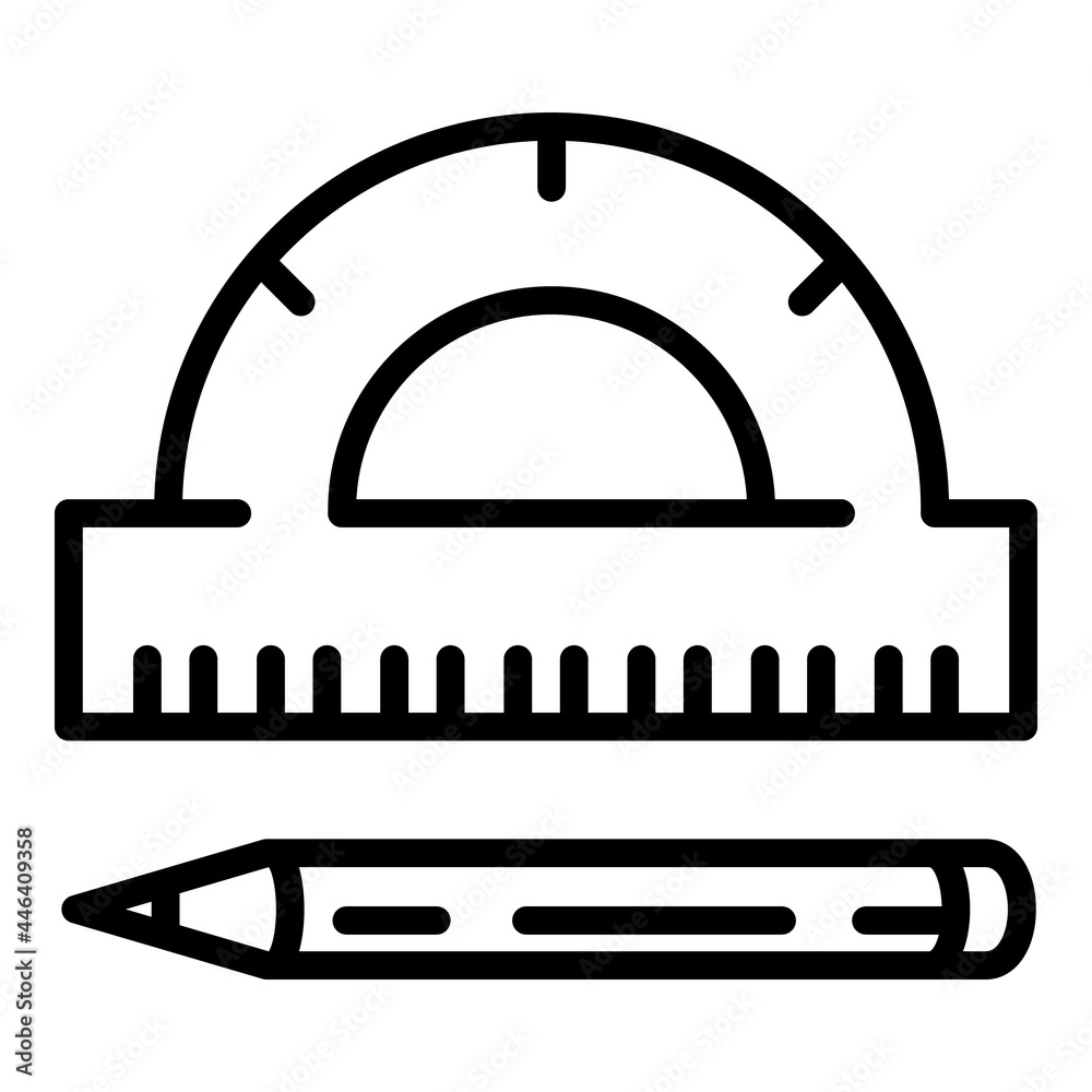 Poster modern architect instruments icon. outline modern architect instruments vector icon for web design i
