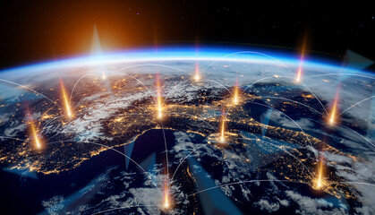 Global connection The best in the world of wireless connections Best Global Business Internet Ideas from Artificial Intelligence Concept Set. Elements of this image furnished by NASA.