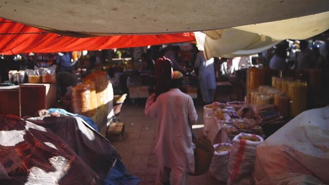 Front view of empress market - crane down