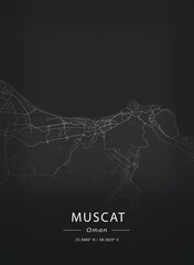 Map of Muscat, Oman