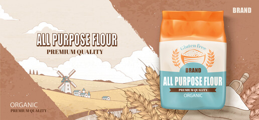 All-purpose flour pack banner ad © JoyImage