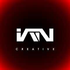 IAN Letter Initial Logo Design Template Vector Illustration