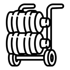 Water cooler bottles icon. Outline water cooler bottles vector icon for web design isolated on white background