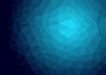 Obraz premium Blue vector polygon abstract layout. Colorful illustration in polygonal style with radial gradient. Brand new design for your business.