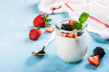 Greek yogurt with summer berries