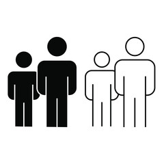 Group of people icon vector set. business people illustration sign collection. team work symbol or logo.