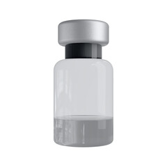 coronavirus vaccine. sars-cov-2 COVID-19. Ampoule with liquid. 3D