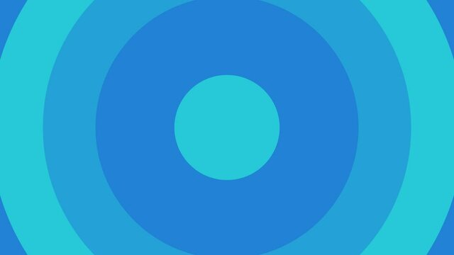 Abstract pattern of circles with the effect of displacement.  blue rings motion animation. Abstract background for business presentation and videos.