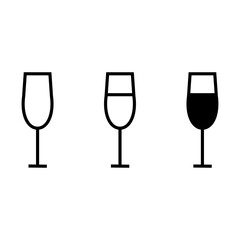 Linear icon of champagne