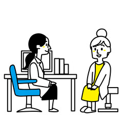 検診を受ける妊婦さん