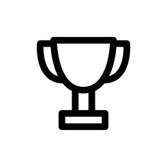 Trophy cup icon line style vector  