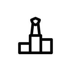 Trophy cup icon line style vector  