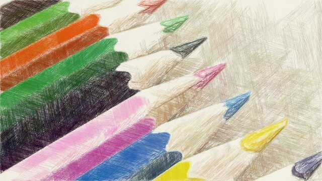 art drawing color of colorful pencils 