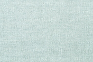 Linen fabric texture background. Natural turquoise cloth canvas surface closeup	