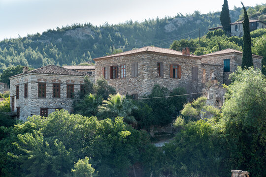 General view of Doganbey village, famous for its historical and nostalgic houses. Soke, Aydin, Turkey
