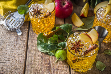 Apple cider cocktail with spices