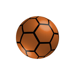 Fototapeta premium A ball for active games for children and adults on a white background.