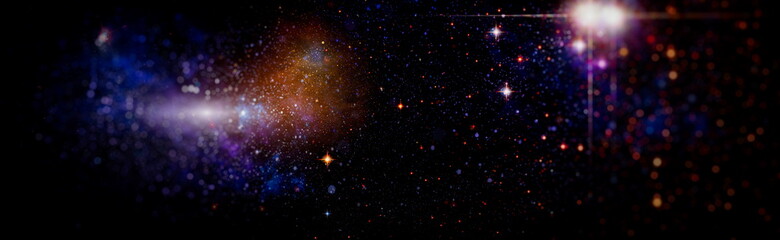 Mystical beautiful space. Unforgettable diverse space background Elements of this image furnished...