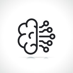 artificial intelligence thin line icon