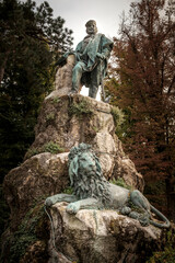 Monument to italian patriot Giuseppe Garibaldi near Biennale Gardens , Venice , Italy