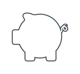 piggy silhouette icon
