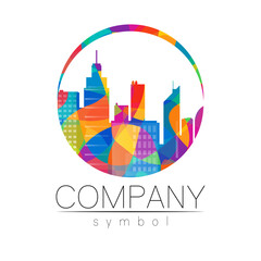 Obraz premium Company Logo Vector City Town Icon for Branding Real Estate Symbol Building and Apartment Rent Concept Sign