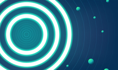 Blue round shining circle frame isolated on transparent background