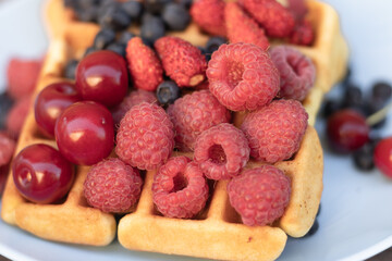 waffles with berries