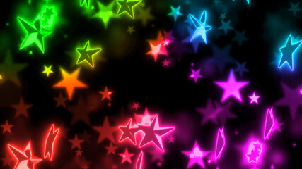 虹色の浮遊する大きな星の壁紙