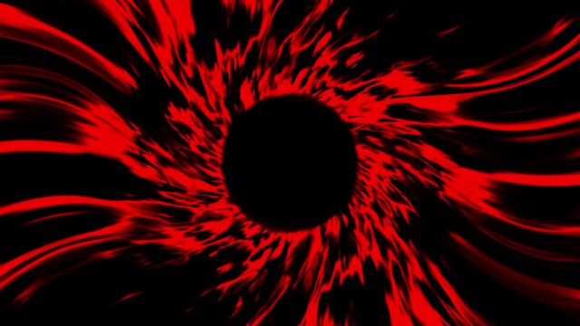 Visual Representation of a Black Hole Eating a Red Star (LOOP)