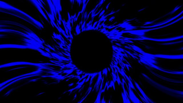 Visual Representation of a Black Hole Eating Blue Ether (LOOP)