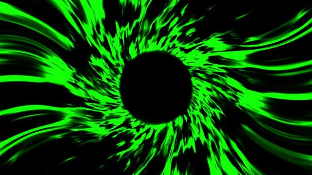 Visual Representation of a Black Hole Eating Green Ether (LOOP)