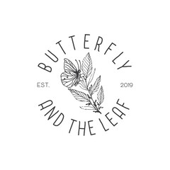 Leaf and Butterfly Logo Design Vector Image