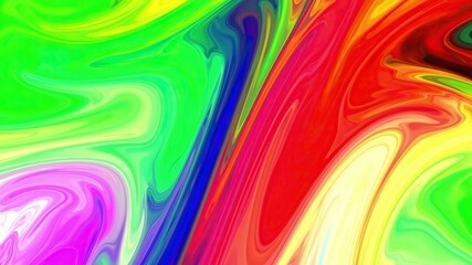 Colorful paint mix with gradient vivid colors