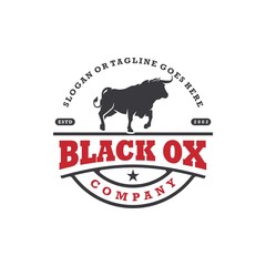 Cow Bull Cattle Angus Ox Livestock Logo Design Vector Image