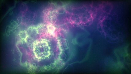 Space Flight Into A Star Field In Galaxy Clouds And Lightning Ne