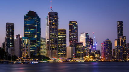 Brisbane City during blue hour
