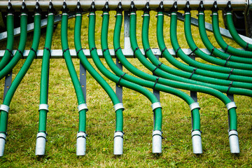 Obraz premium Manure spreader agricultural machinery.