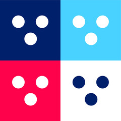 Because Mathematical Symbol blue and red four color minimal icon set