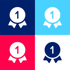 Best blue and red four color minimal icon set