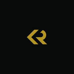 Initial KR Monogram  Logo Design