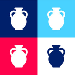 Amphora blue and red four color minimal icon set