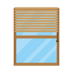 house window with blind