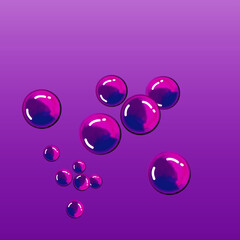 Baubles purple ilustration vector .for you background design.