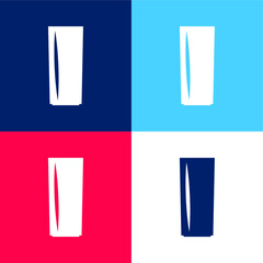 Black Glass blue and red four color minimal icon set