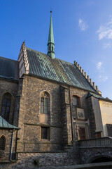 Fototapeta na wymiar Catholic church of Saint Bartholomew in Pardubice, Czechia