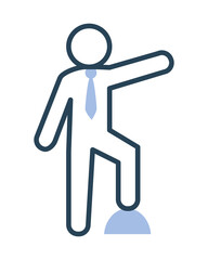 pictogram businessman leader